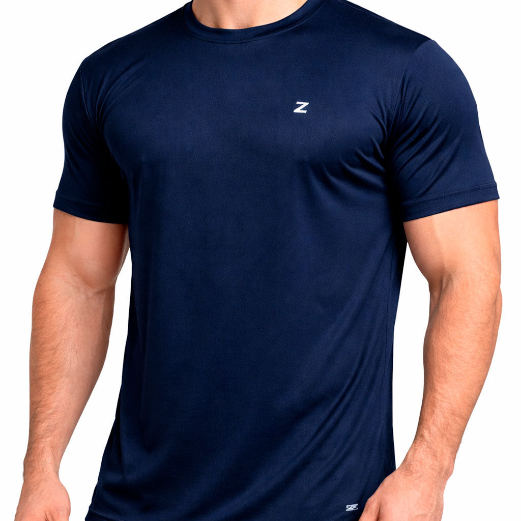 Camiseta Dry Fit com Ajuste ao Corpo e Tecido Respirável - Azul