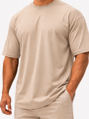 Camiseta Oversized Lisa Streetwear - Bege