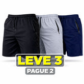 Leve 3 Pague 2 • Shorts Tactel Dynos com Bolso de Zíper e Costura Reforçada