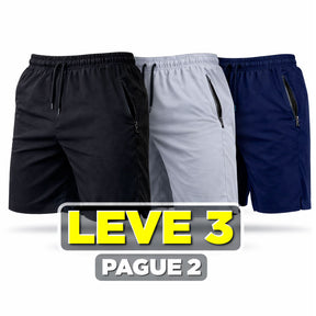 Leve 3 Pague 2 • Shorts Tactel Dynos com Bolso de Zíper e Costura Reforçada
