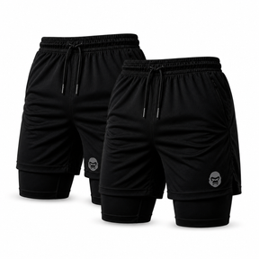 🔥 Leve 3 Pague 2 - Short DryFit Masculino com Compressão Bolso Interno