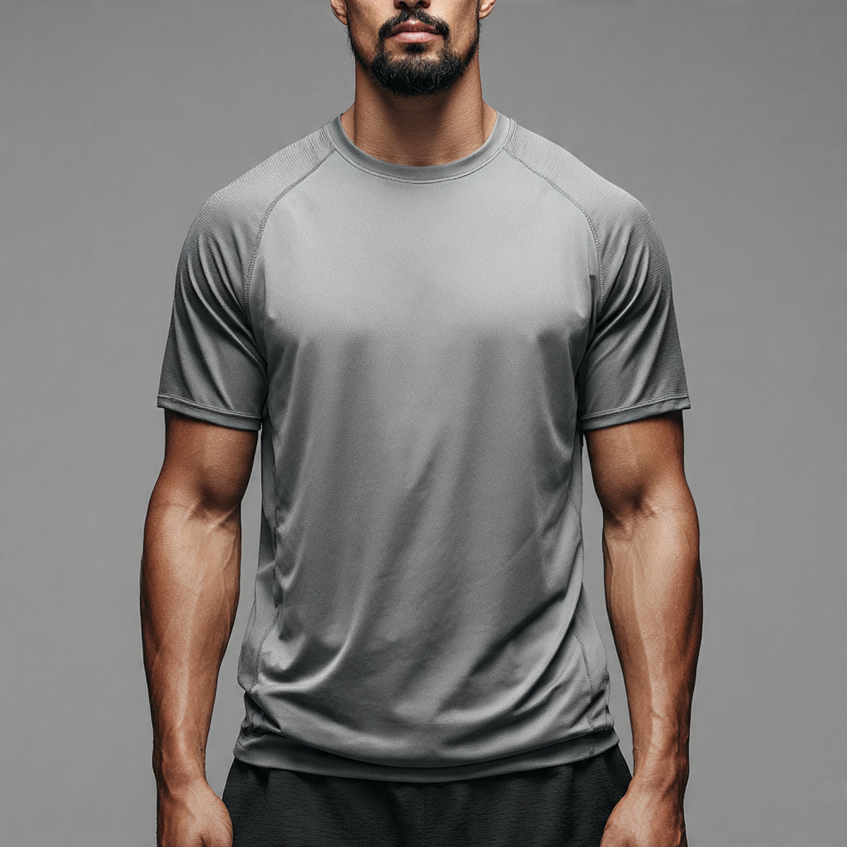 Camiseta Dry Fit com Ajuste ao Corpo e Tecido Respirável - Cinza